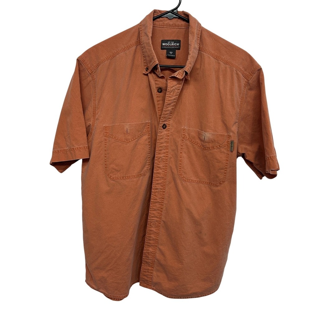 Woolrich Paprika Button Up Shirt M Rustic Outdoor Workwear Utility‎ Cabin